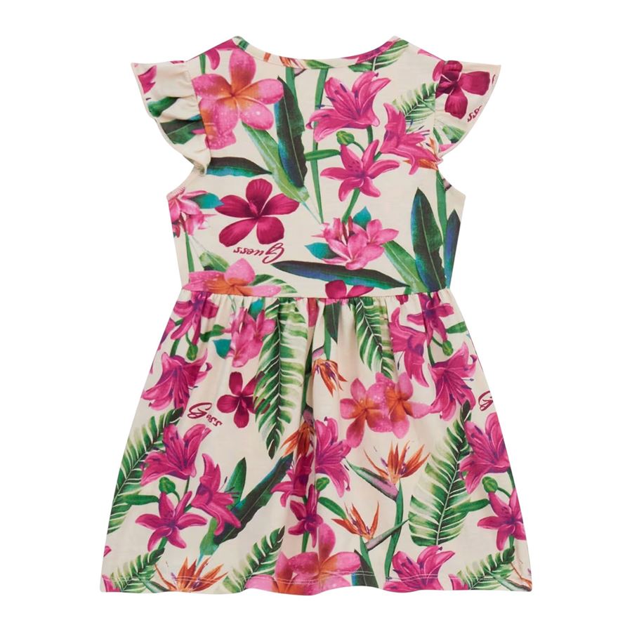 Abito midi con stampa floreale da bambina Guess | K5GK14/K6YW4P49Z